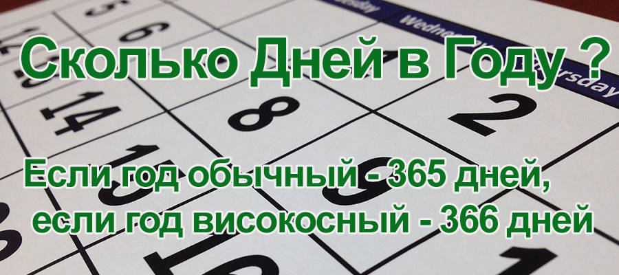 Сколько дней в году