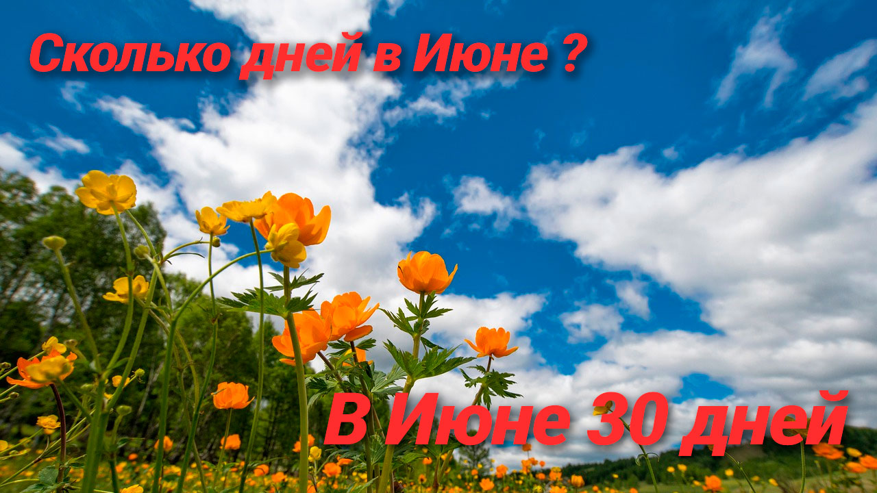 Сколько дней в Июне году